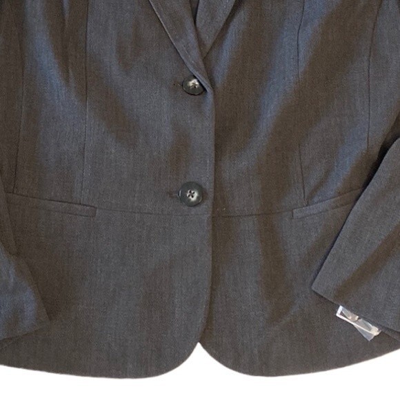 Rafaella 2 Button Stretch Blazer Jacket with Pockets in Grey - Size 14 - Picture 2 of 7